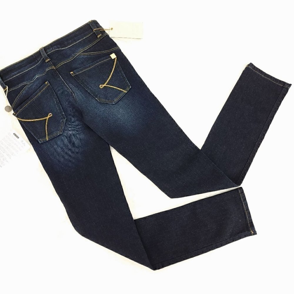 Kaos Italian NWT Women's 25 Straight Blue Jeans HIJBL027 RN# 145736 Flexible - Picture 13 of 16